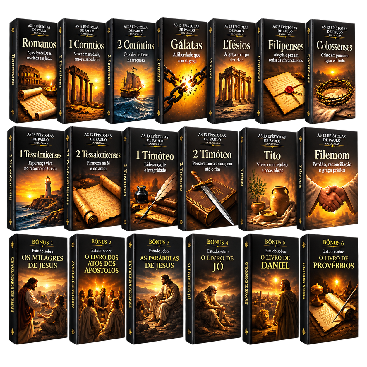 Kit completo: 13 cartas de Paulo e 6 estudos bônus